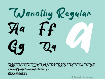 Wanothy-Regular Version 1.000图片样张