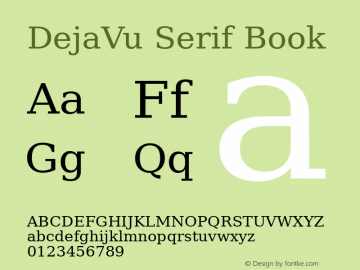 DejaVu Serif Book Version 2.8图片样张
