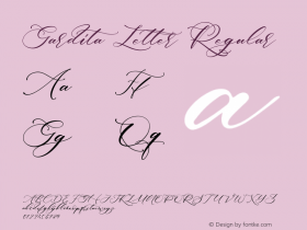 Gardita Letter Version 1.00;October 1, 2021;FontCreator 13.0.0.2683 64-bit图片样张