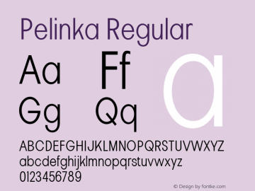 Pelinka Condensed Light Version 1.00图片样张