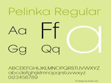 Pelinka Expanded ExtraLight Version 1.00图片样张