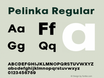 Pelinka ExtraBold Version 1.00图片样张