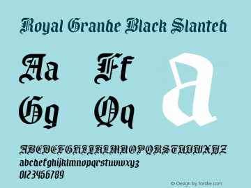 RoyalGrande-BlackSlanted Version 1.000图片样张