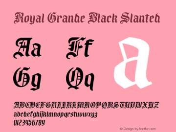 Royal Grande Black Slanted Version 1.000图片样张