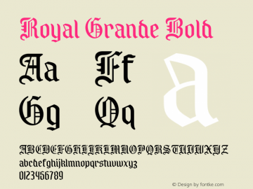 RoyalGrande-Bold Version 1.000图片样张