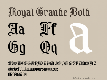 Royal Grande Bold Version 1.000图片样张