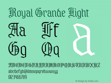 RoyalGrande-Light Version 1.000图片样张