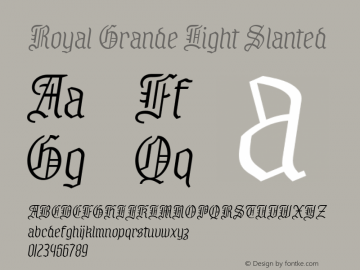 Royal Grande Light Slanted Version 1.000图片样张