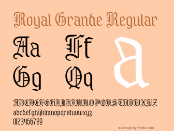 Royal Grande Regular Version 1.000图片样张
