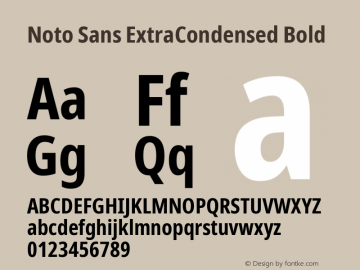 Noto Sans ExtraCondensed Bold Version 2.005; ttfautohint (v1.8.3) -l 8 -r 50 -G 200 -x 14 -D latn -f none -a qsq -X 