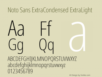 Noto Sans ExtraCondensed ExtraLight Version 2.005; ttfautohint (v1.8.3) -l 8 -r 50 -G 200 -x 14 -D latn -f none -a qsq -X 