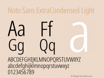 Noto Sans ExtraCondensed Light Version 2.005; ttfautohint (v1.8.3) -l 8 -r 50 -G 200 -x 14 -D latn -f none -a qsq -X 