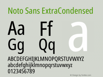 Noto Sans ExtraCondensed Version 2.005; ttfautohint (v1.8.3) -l 8 -r 50 -G 200 -x 14 -D latn -f none -a qsq -X 