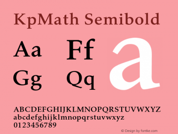 KpMath Semibold Version 0.40图片样张