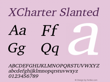 XCharter Slanted Version 1.221图片样张