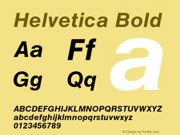 Helvetica Bold 001.000图片样张