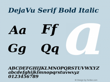 DejaVu Serif Bold Italic Version 2.23图片样张