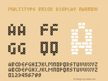 MultiType Brick Display Narrow Version 13.000;hotconv 1.0.109;makeotfexe 2.5.65596图片样张