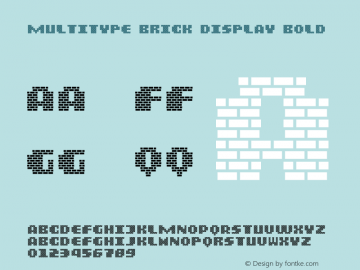 MultiType Brick Display Bold Version 13.000;hotconv 1.0.109;makeotfexe 2.5.65596图片样张