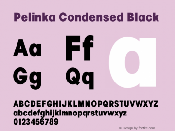 Pelinka-CondensedBlack Version 1.000图片样张