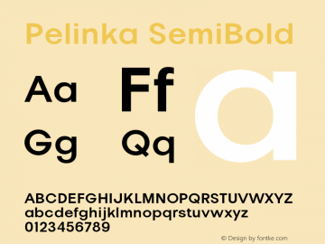 Pelinka-SemiBold Version 1.000图片样张