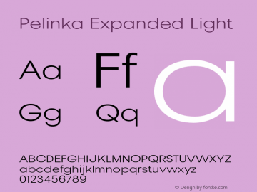 Pelinka-ExpandedLight Version 1.000图片样张