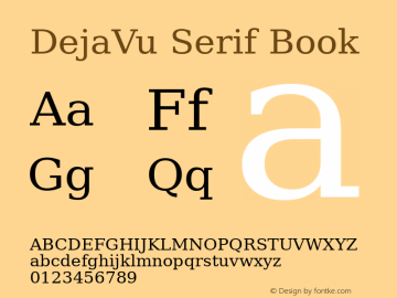 DejaVu Serif Book Version 2.30图片样张