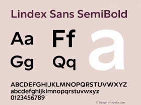 Lindex Sans SemiBold Version 1.000;PS 001.000;hotconv 1.0.88;makeotf.lib2.5.64775图片样张