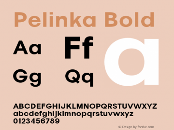 Pelinka-Bold Version 1.000图片样张