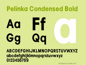 Pelinka-CondensedBold Version 1.000图片样张