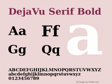 DejaVu Serif Bold Version 2.35图片样张