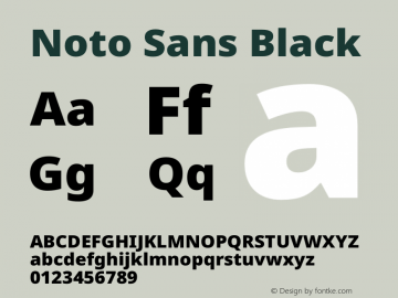 Noto Sans Black Version 2.006图片样张