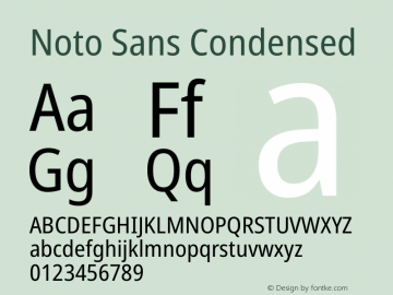 Noto Sans Condensed Version 2.006图片样张