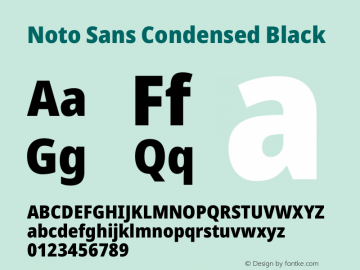 Noto Sans Condensed Black Version 2.006图片样张