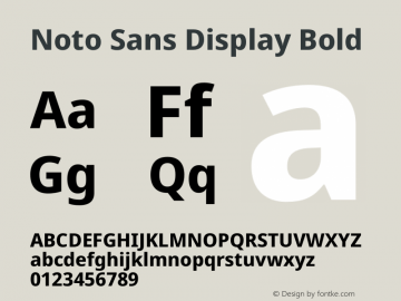 Noto Sans Display Bold Version 2.006图片样张