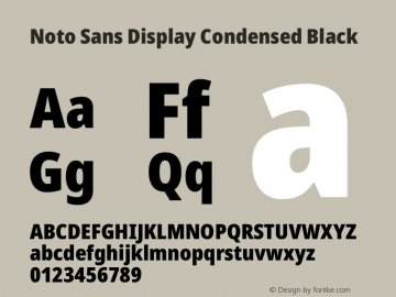Noto Sans Display Condensed Black Version 2.005图片样张