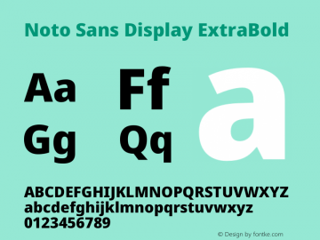 Noto Sans Display ExtraBold Version 2.006图片样张