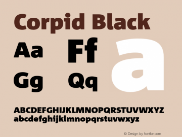 Corpid Black 001.072 Font Sample