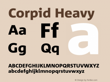 Corpid Heavy 001.072 Font Sample