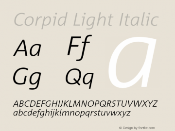 Corpid Light Italic 001.072图片样张