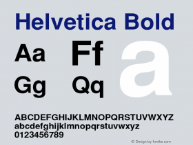 Helvetica Bold 001.000图片样张