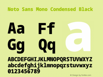 Noto Sans Mono Condensed Black Version 2.007图片样张