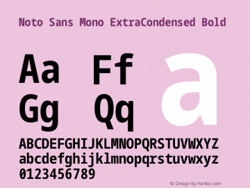 Noto Sans Mono ExtraCondensed Bold Version 2.007图片样张
