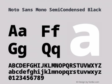 Noto Sans Mono SemiCondensed Black Version 2.007图片样张