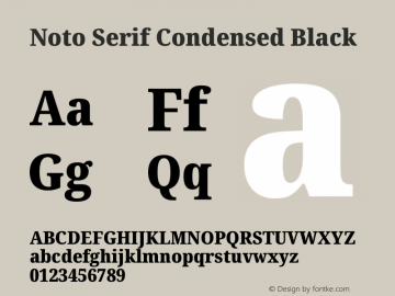 Noto Serif Condensed Black Version 2.005图片样张
