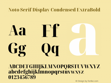 Noto Serif Display Condensed ExtraBold Version 2.005图片样张