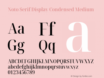 Noto Serif Display Condensed Medium Version 2.004图片样张