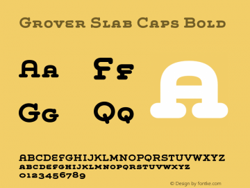 Grover Slab Caps Bold 001.000 Font Sample