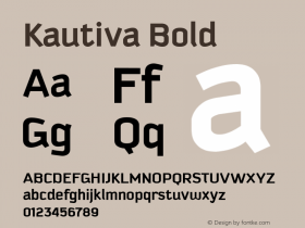 Kautiva Bold Version 001.000图片样张