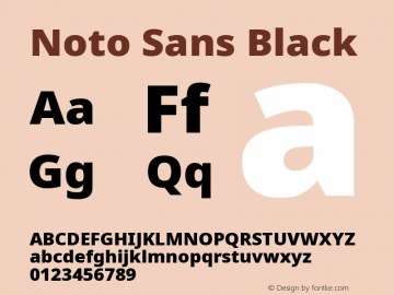 Noto Sans Black Version 2.001; ttfautohint (v1.8.2)图片样张